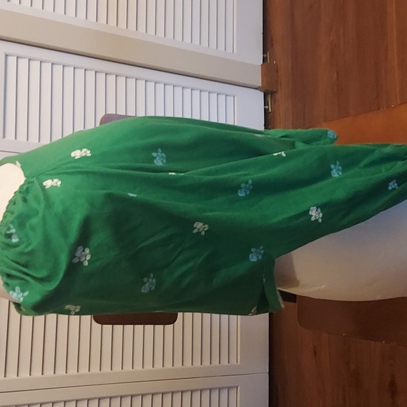 Charter Club Green Floral Blouse - Picture 4 of 6